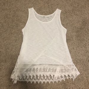 white tank top with lace